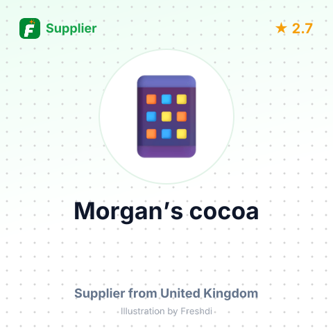 Morgan’s cocoa – summary card, no photo uploaded yet