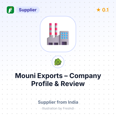 Mouni Exports – summary card, no photo uploaded yet