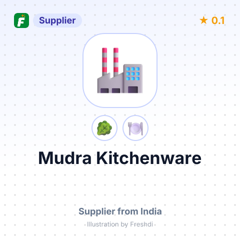 Mudra Kitchenware – summary card, no photo uploaded yet
