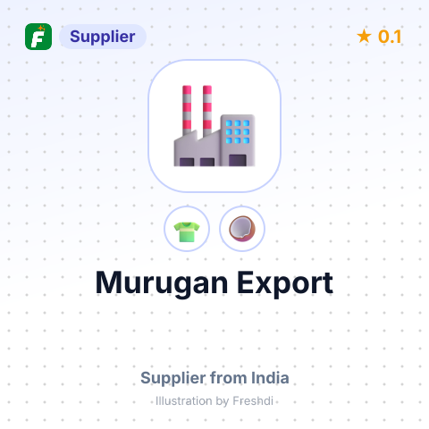 Murugan Export – summary card, no photo uploaded yet