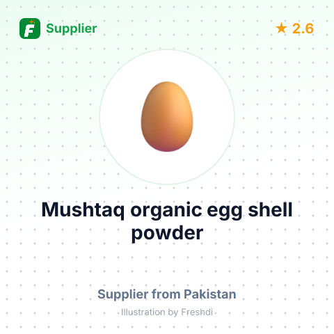 Mushtaq organic egg shell powder – summary card, no photo uploaded yet