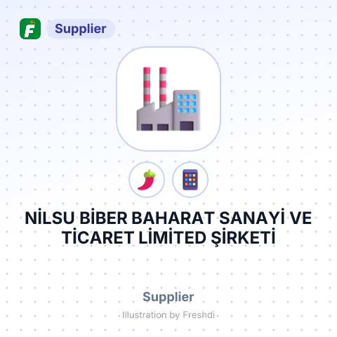 NİLSU BİBER BAHARAT SANAYİ VE TİCARET LİMİTED ŞİRKETİ – summary card, no photo uploaded yet