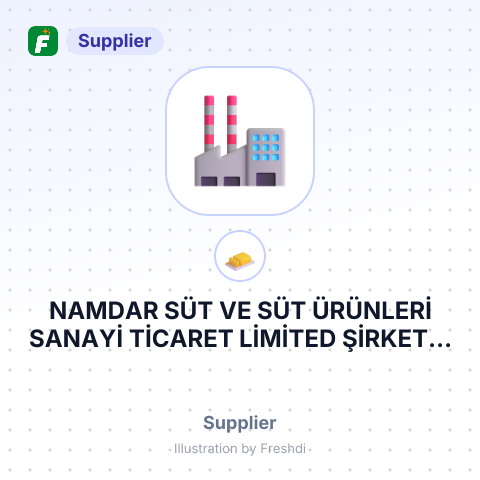 NAMDAR SÜT VE SÜT ÜRÜNLERİ SANAYİ TİCARET LİMİTED ŞİRKETİ – summary card, no photo uploaded yet