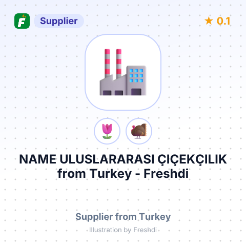 NAME ULUSLARARASI ÇIÇEKÇILIK – summary card, no photo uploaded yet