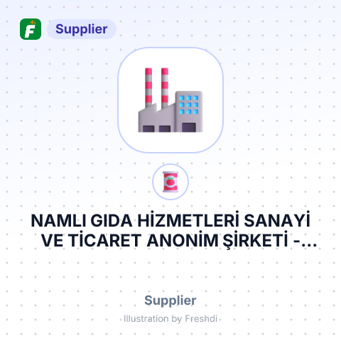 NAMLI GIDA HİZMETLERİ SANAYİ VE TİCARET ANONİM ŞİRKETİ – summary card, no photo uploaded yet