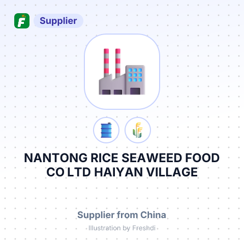 NANTONG RICE SEAWEED FOOD CO LTD HAIYAN VILLAGE LVSI TOWN QIDONG CITY JIANGSU CHINA – summary card, no photo uploaded yet
