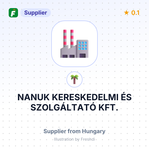 NANUK KERESKEDELMI  ÉS SZOLGÁLTATÓ KFT. – summary card, no photo uploaded yet