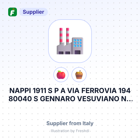 NAPPI 1911 S P A VIA FERROVIA 194 80040 S GENNARO VESUVIANO NA ITALY – summary card, no photo uploaded yet