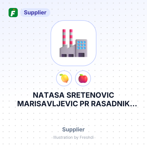 NATASA SRETENOVIC MARISAVLJEVIC PR RASADNIK FRUIT M – summary card, no photo uploaded yet