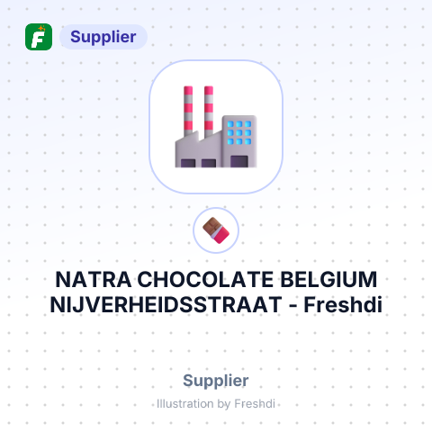 NATRA CHOCOLATE BELGIUM NIJVERHEIDSSTRAAT – summary card, no photo uploaded yet