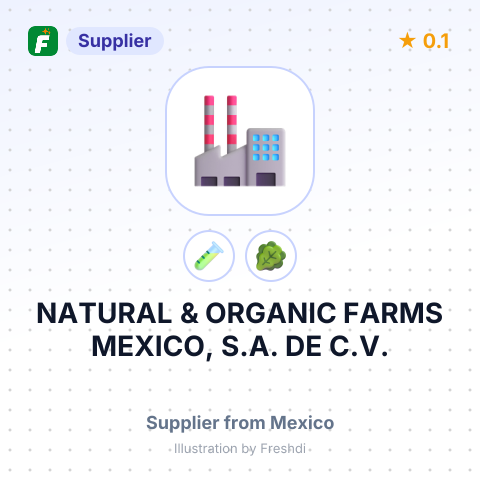 NATURAL & ORGANIC FARMS MEXICO, S.A. DE C.V. – summary card, no photo uploaded yet