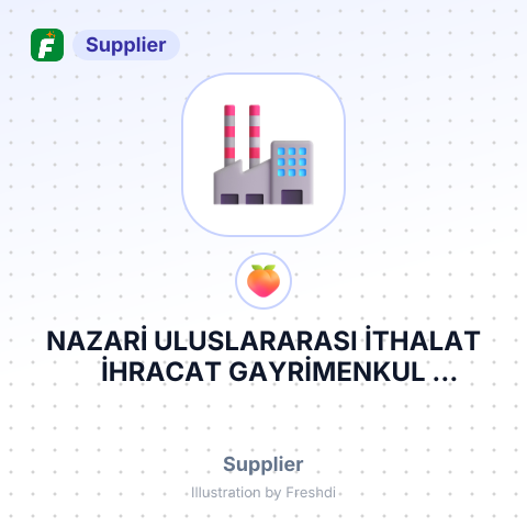 NAZARİ ULUSLARARASI İTHALAT İHRACAT GAYRİMENKUL DANIŞMANLIĞI VE OTOMOTİV SANAYİ TİCARET LİMİTED ŞİRKETİ – summary card, no photo uploaded yet