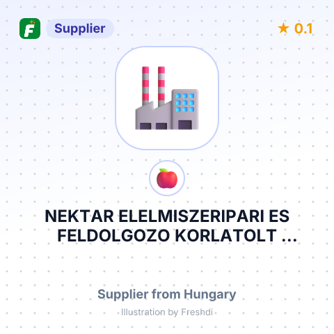NEKTAR ELELMISZERIPARI ES FELDOLGOZO KORLATOLT FELELOSSEGU TARSASAG – summary card, no photo uploaded yet