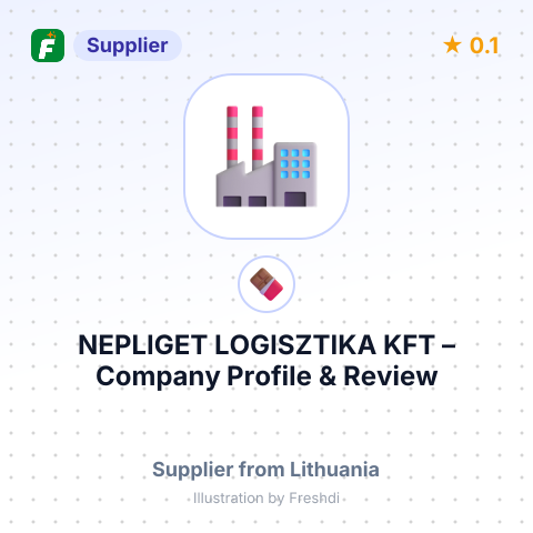 NEPLIGET LOGISZTIKA KFT – summary card, no photo uploaded yet