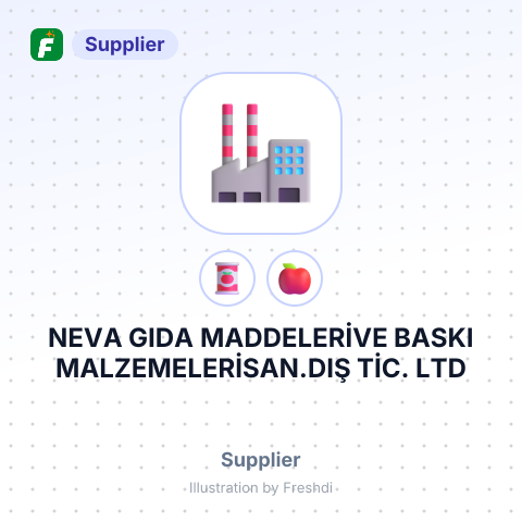 NEVA GIDA MADDELERİVE BASKI MALZEMELERİSAN.DIŞ TİC. LTD – summary card, no photo uploaded yet