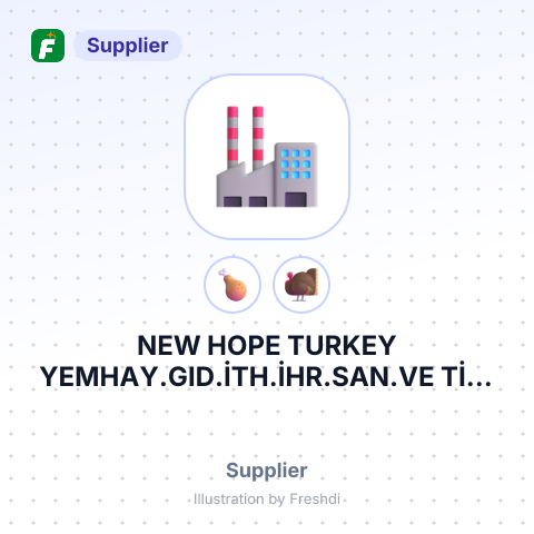 NEW HOPE TURKEY YEMHAY.GID.İTH.İHR.SAN.VE TİC. LTD – summary card, no photo uploaded yet