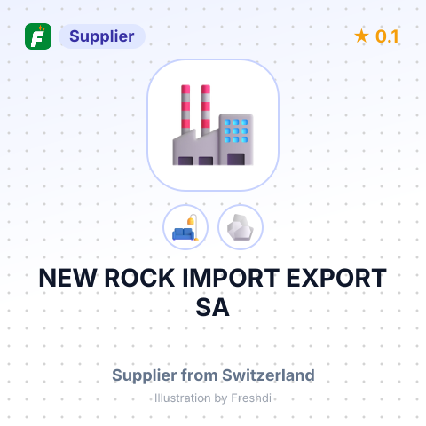 NEW ROCK IMPORT EXPORT SA – summary card, no photo uploaded yet