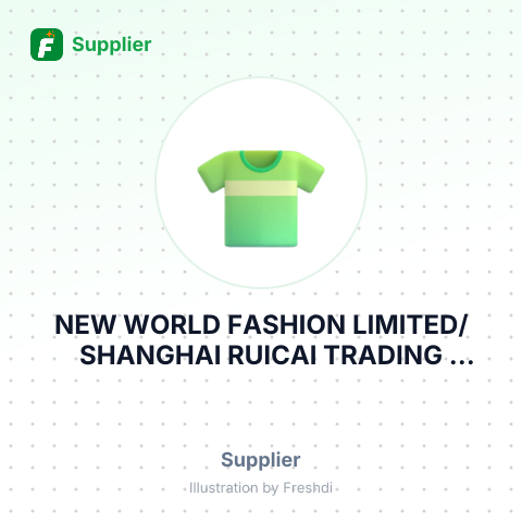 NEW WORLD FASHION LIMITED/SHANGHAI RUICAI TRADING CO.,LTD – summary card, no photo uploaded yet