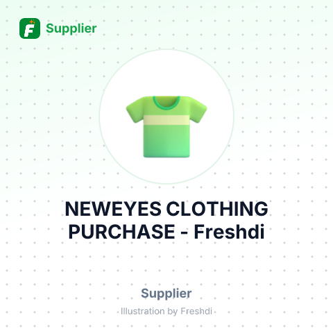 NEWEYES CLOTHING PURCHASE – summary card, no photo uploaded yet