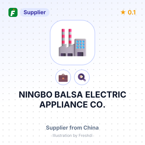 NINGBO BALSA ELECTRIC APPLIANCE CO. – summary card, no photo uploaded yet