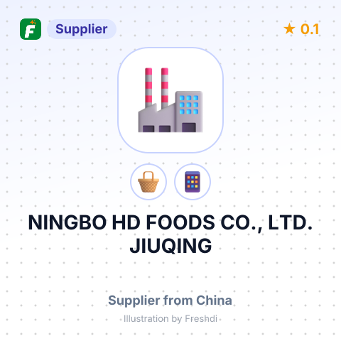 NINGBO HD FOODS CO., LTD. JIUQING – summary card, no photo uploaded yet
