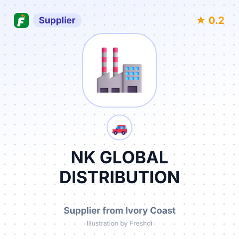 NK GLOBAL DISTRIBUTION – summary card, no photo uploaded yet