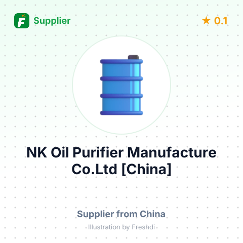 NK Oil Purifier Manufacture Co.Ltd [China] – summary card, no photo uploaded yet