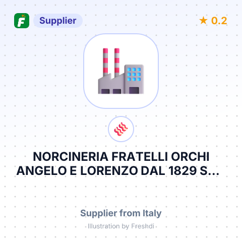 NORCINERIA FRATELLI ORCHI ANGELO E LORENZO DAL 1829 SNC – summary card, no photo uploaded yet