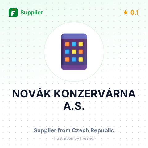 NOVÁK KONZERVÁRNA A.S. – summary card, no photo uploaded yet