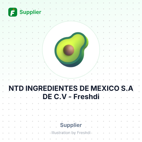 NTD INGREDIENTES DE MEXICO S.A DE C.V – summary card, no photo uploaded yet