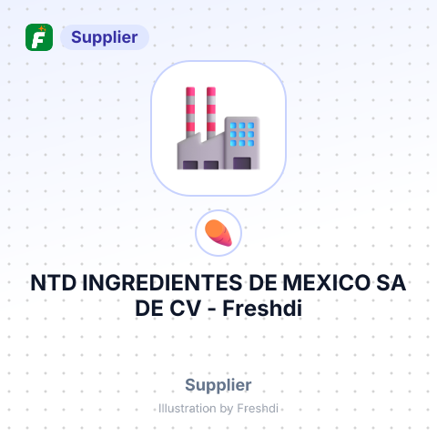 NTD INGREDIENTES DE MEXICO SA DE CV – summary card, no photo uploaded yet