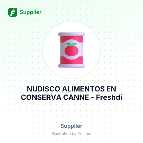 NUDISCO ALIMENTOS EN CONSERVA CANNE – summary card, no photo uploaded yet