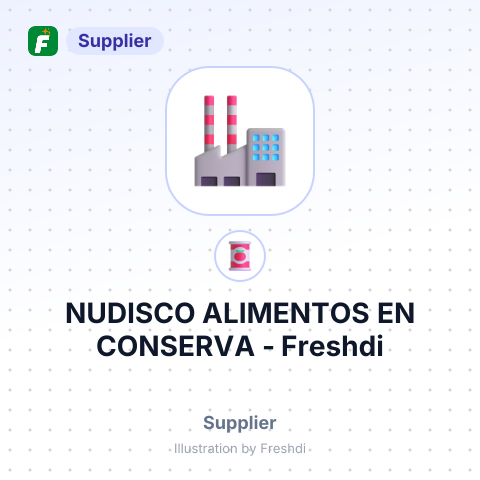 NUDISCO ALIMENTOS EN CONSERVA – summary card, no photo uploaded yet