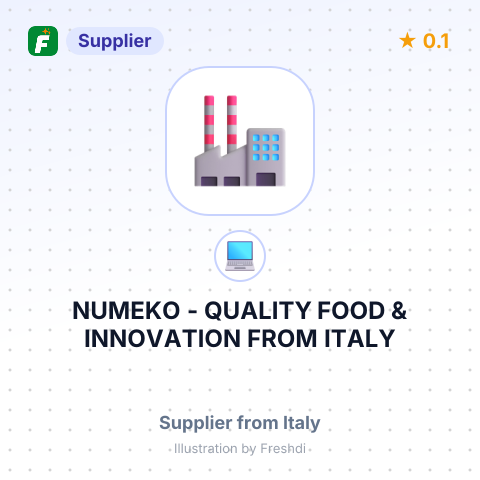 NUMEKO - QUALITY FOOD & INNOVATION FROM ITALY – summary card, no photo uploaded yet