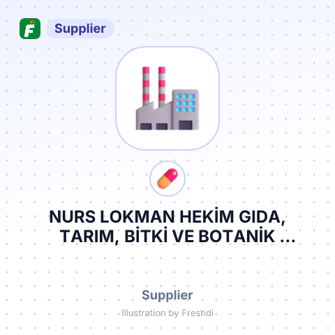 NURS LOKMAN HEKİM GIDA, TARIM, BİTKİ VE BOTANİK MEDİKAL SANAYİ VE TİCARET LİMİTED ŞİRKETİ – summary card, no photo uploaded yet