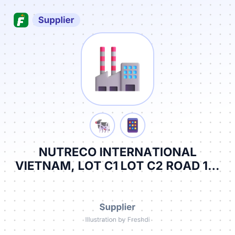 NUTRECO INTERNATIONAL VIETNAM, LOT C1 LOT C2 ROAD 14, THUAN DAO LONG AN PROVINCE, VIETNAM. – summary card, no photo uploaded yet