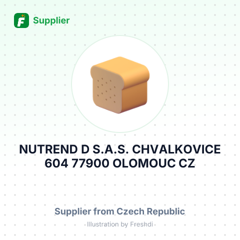 NUTREND D S.A.S. CHVALKOVICE 604 77900 OLOMOUC CZ – summary card, no photo uploaded yet