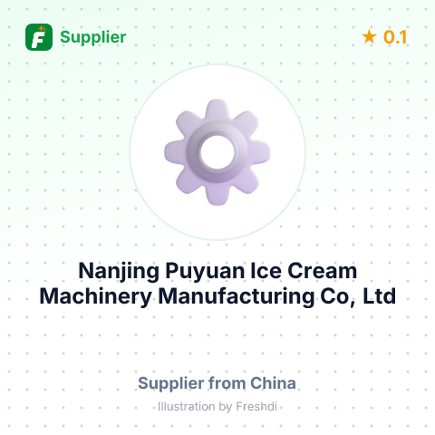 Nanjing Puyuan Ice Cream Machinery Manufacturing Co, Ltd – summary card, no photo uploaded yet