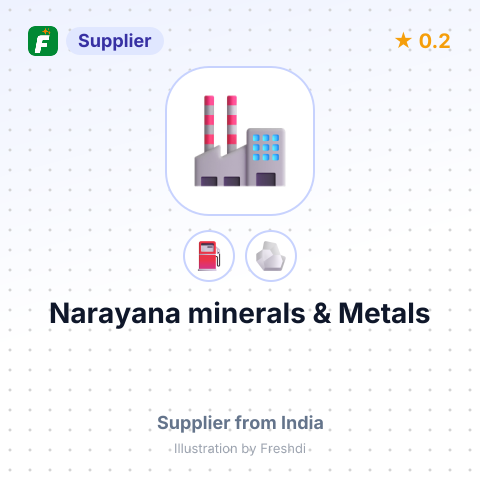 Narayana minerals & Metals – summary card, no photo uploaded yet