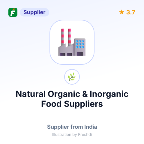 Natural Organic & Inorganic Food Suppliers  – summary card, no photo uploaded yet