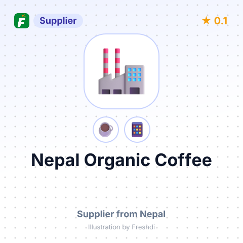 Nepal Organic Coffee  – summary card, no photo uploaded yet