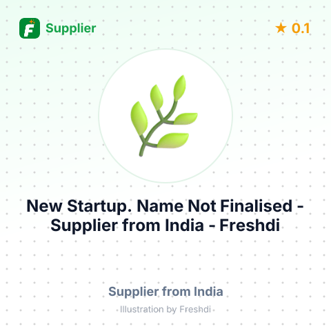 New Startup. Name Not Finalised  – summary card, no photo uploaded yet