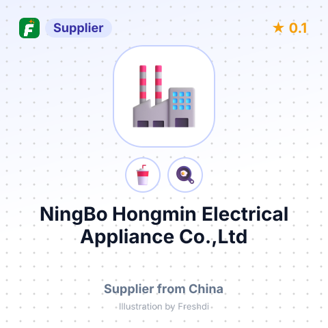 NingBo Hongmin Electrical Appliance Co.,Ltd – summary card, no photo uploaded yet