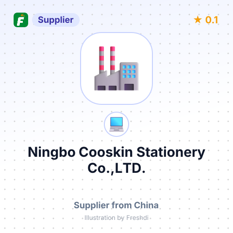 Ningbo Cooskin Stationery Co.,LTD. – summary card, no photo uploaded yet