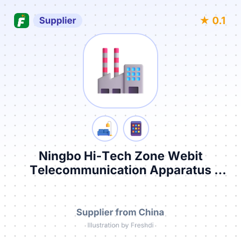 Ningbo Hi-Tech Zone Webit Telecommunication Apparatus Co.,Ltd – summary card, no photo uploaded yet