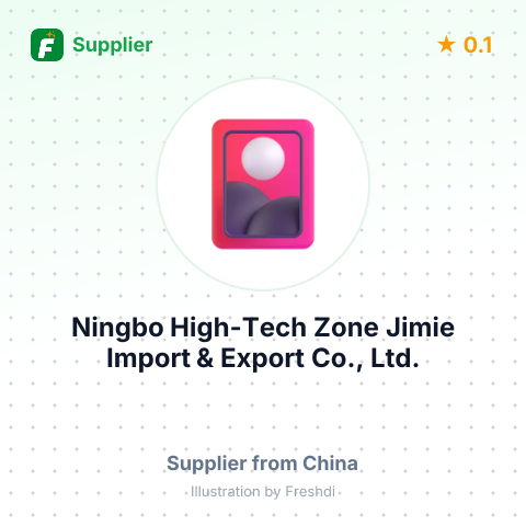 Ningbo High-Tech Zone Jimie Import & Export Co., Ltd. – summary card, no photo uploaded yet