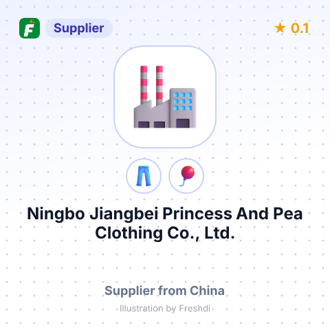 Ningbo Jiangbei Princess And Pea Clothing Co., Ltd. – summary card, no photo uploaded yet