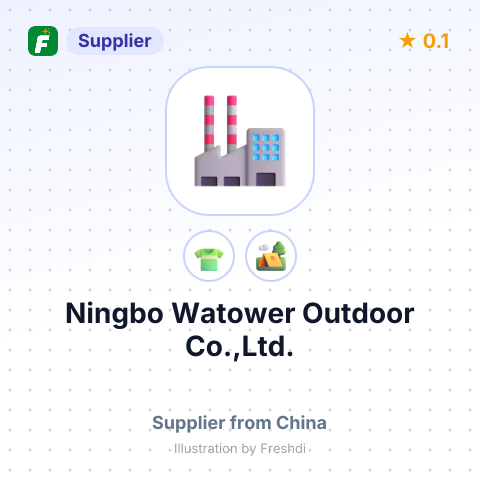 Ningbo Watower Outdoor Co.,Ltd. – summary card, no photo uploaded yet