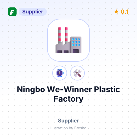 Ningbo We-Winner Plastic Factory – summary card, no photo uploaded yet