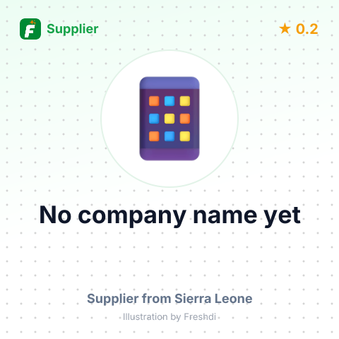 No company name yet – summary card, no photo uploaded yet